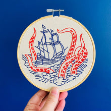 Embroidery Kit Kraken and Ship