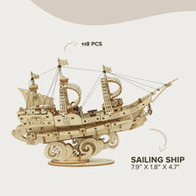 3D Wooden Puzzle: Sailing Ship