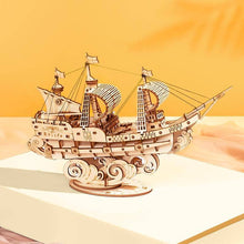 3D Wooden Puzzle: Sailing Ship