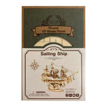 3D Wooden Puzzle: Sailing Ship