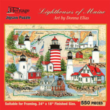 Lighthouses of Maine 550 Piece Puzzle