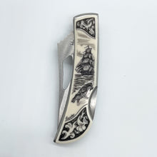 Scrimshaw Style Pocket Knife