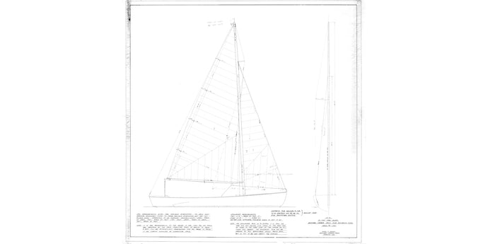 Boothbay Harbor Yacht Club One-Design sail plan
