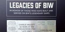 Legacies of BIW plaques at the BIW: Building America's Navy exhibit