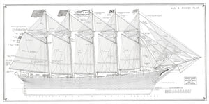 Cora F. Cressy sail and rigging plan