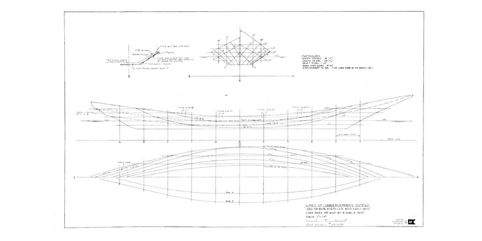 Lumberman's bateau lines drawing
