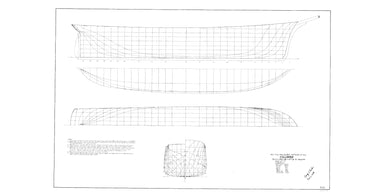 Ship Columbia lines drawing