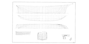 Ship Columbia lines drawing