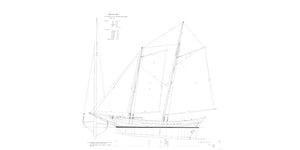 Pinky schooner Maine sail plan
