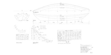North Shore dory lines drawing