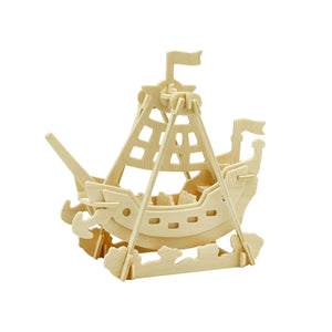 3D Wooden Puzzle: Swing Boat